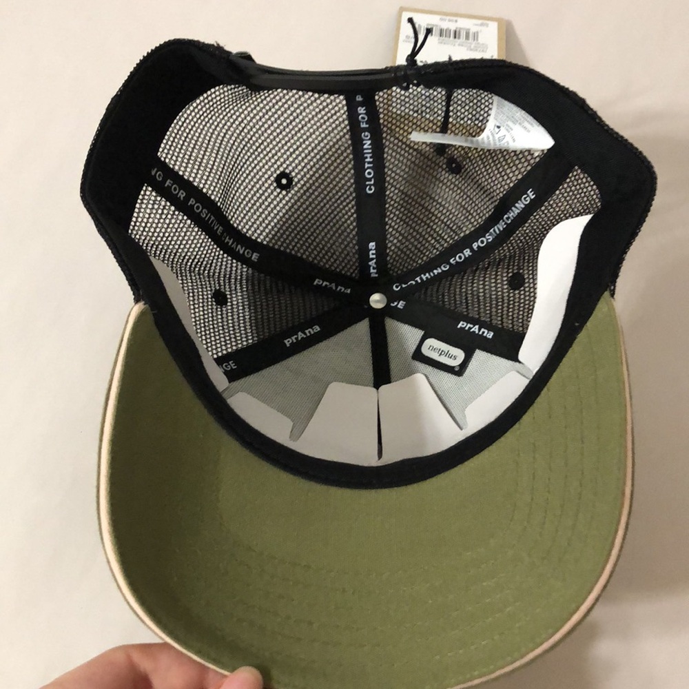 NWT Prana Cargo Green Horchata Floral Lower Pines Trucker Hat - Picture 6 of 9
